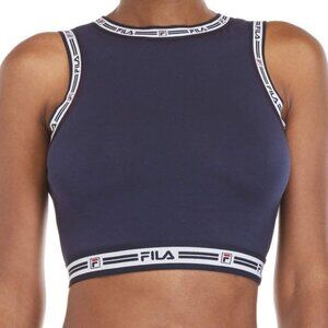 FILA Cropped Racerback Pullover TankTop/Sports Bra Light Support - Large in Navy